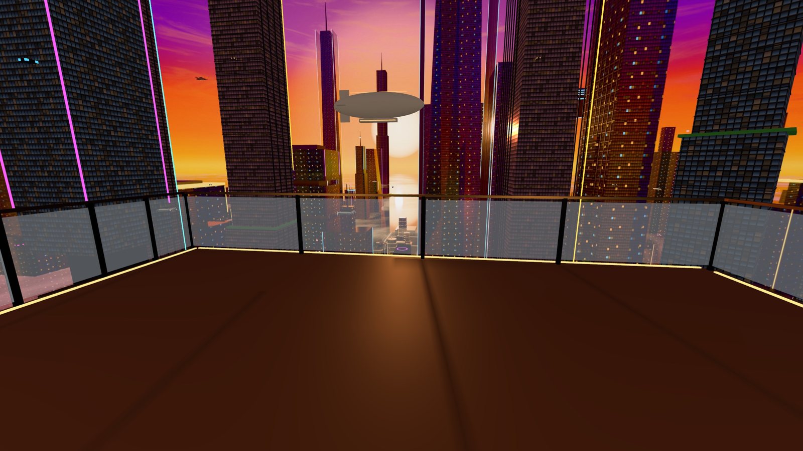 The balcony at sunset