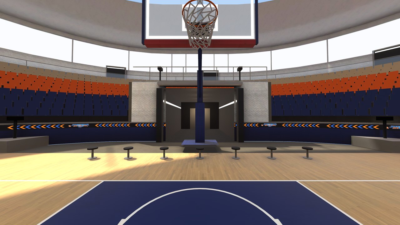 The players tunnel seen from the court