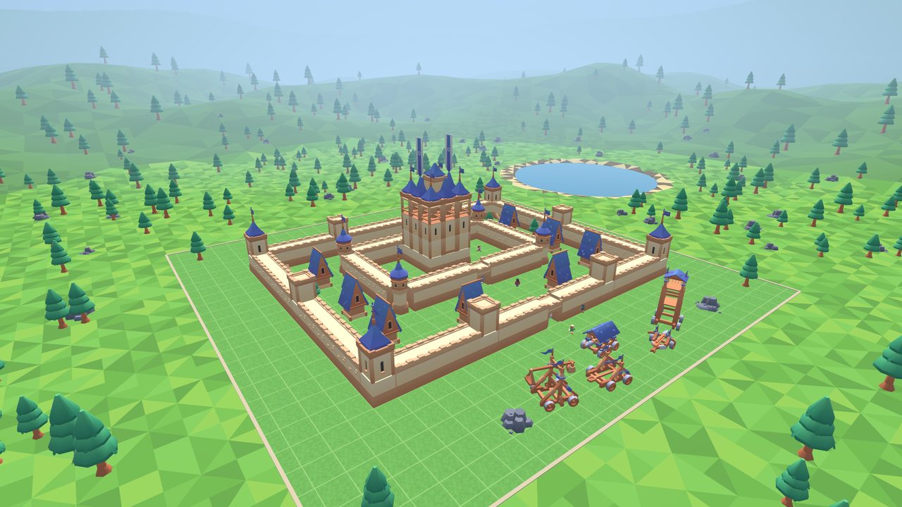 The Grand Fortress from above with the siege camp outside