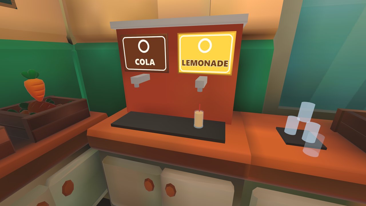 The drinks machine pouring lemonade