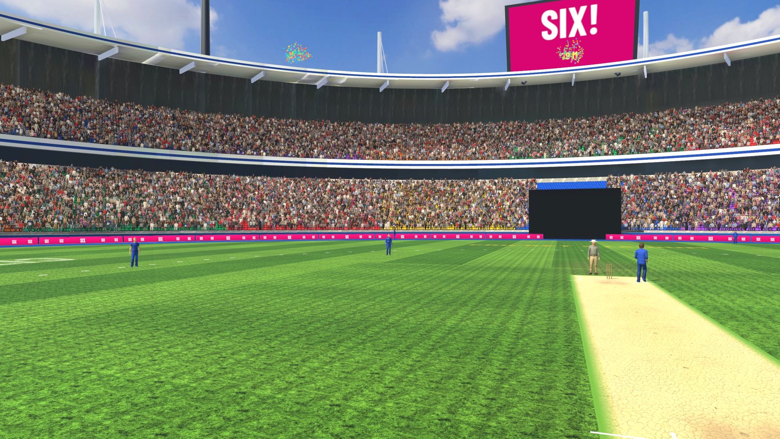 A six lands in the crowd