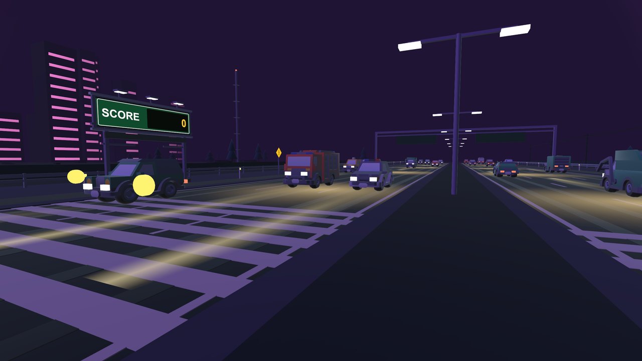 Neon Mile, a city at midnight