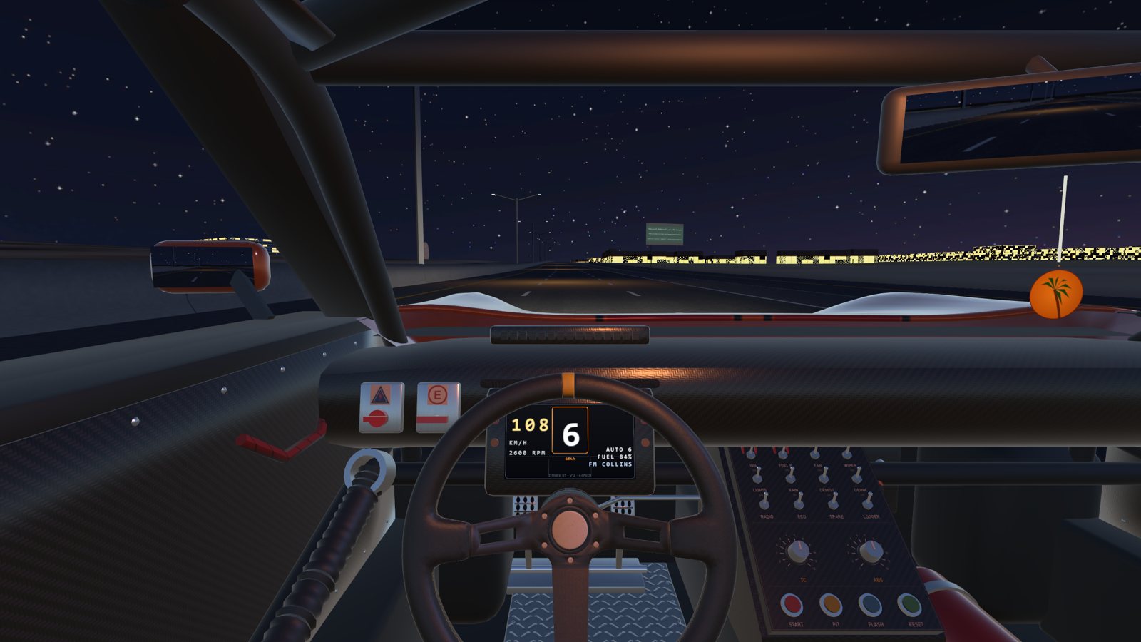 Night driving on the Two Holy Mosques Road
