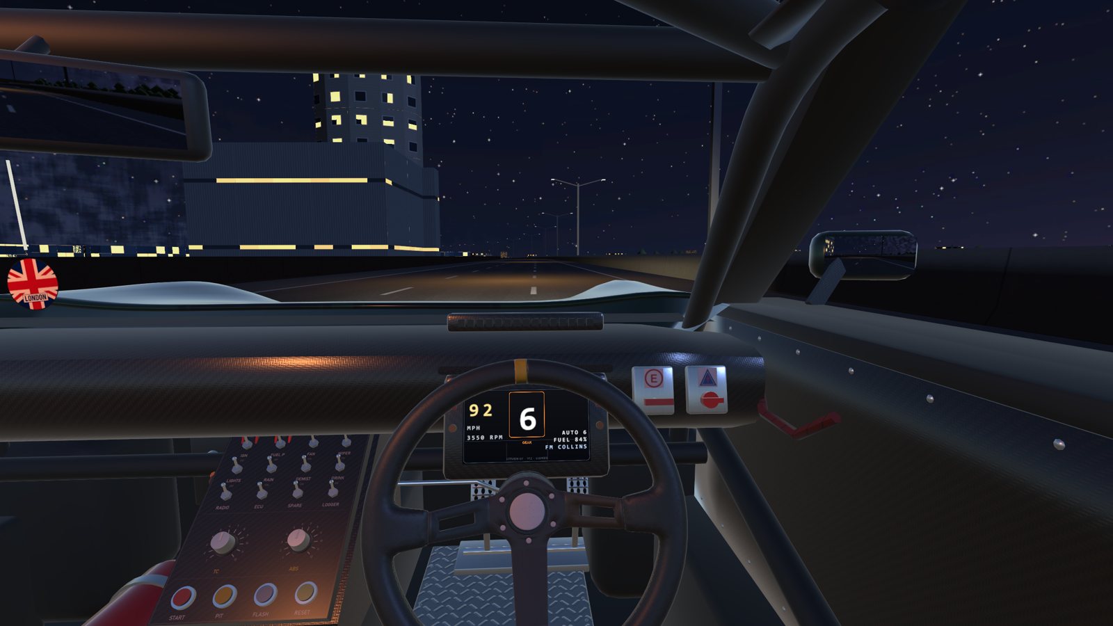 Night driving on the elevated M4