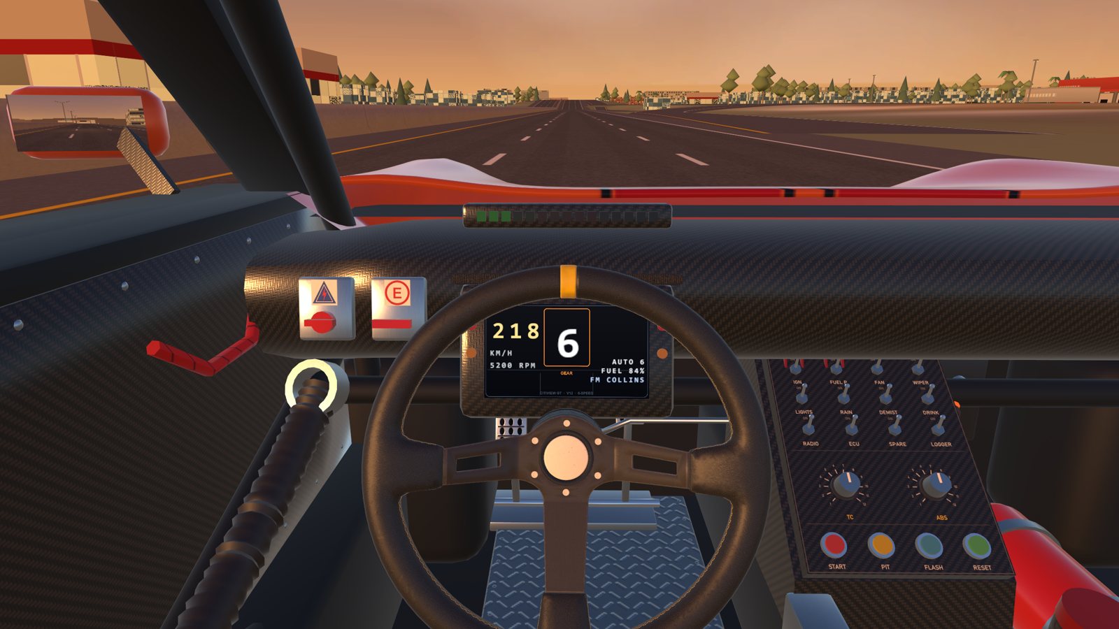 Flat out on the Metropolitaine with the shift lights lit