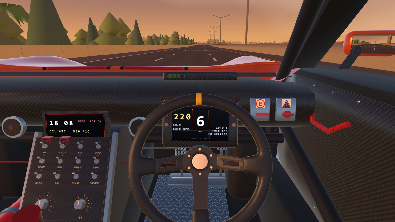 Flat out on the Central Circular over the Arakawa