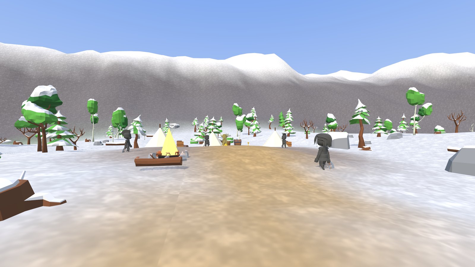 A raider camp in the snow