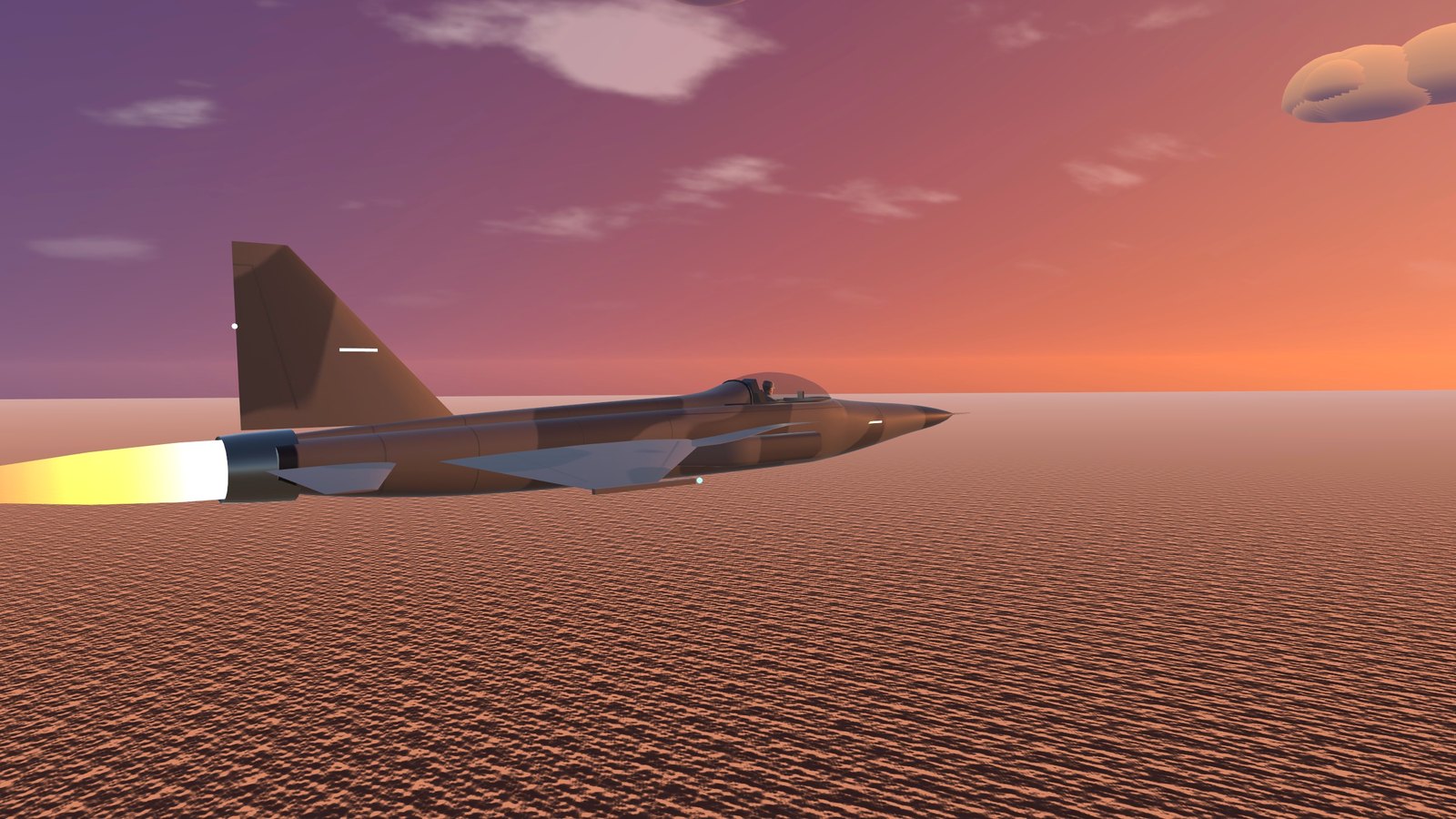 A fighter jet breaking the sound barrier