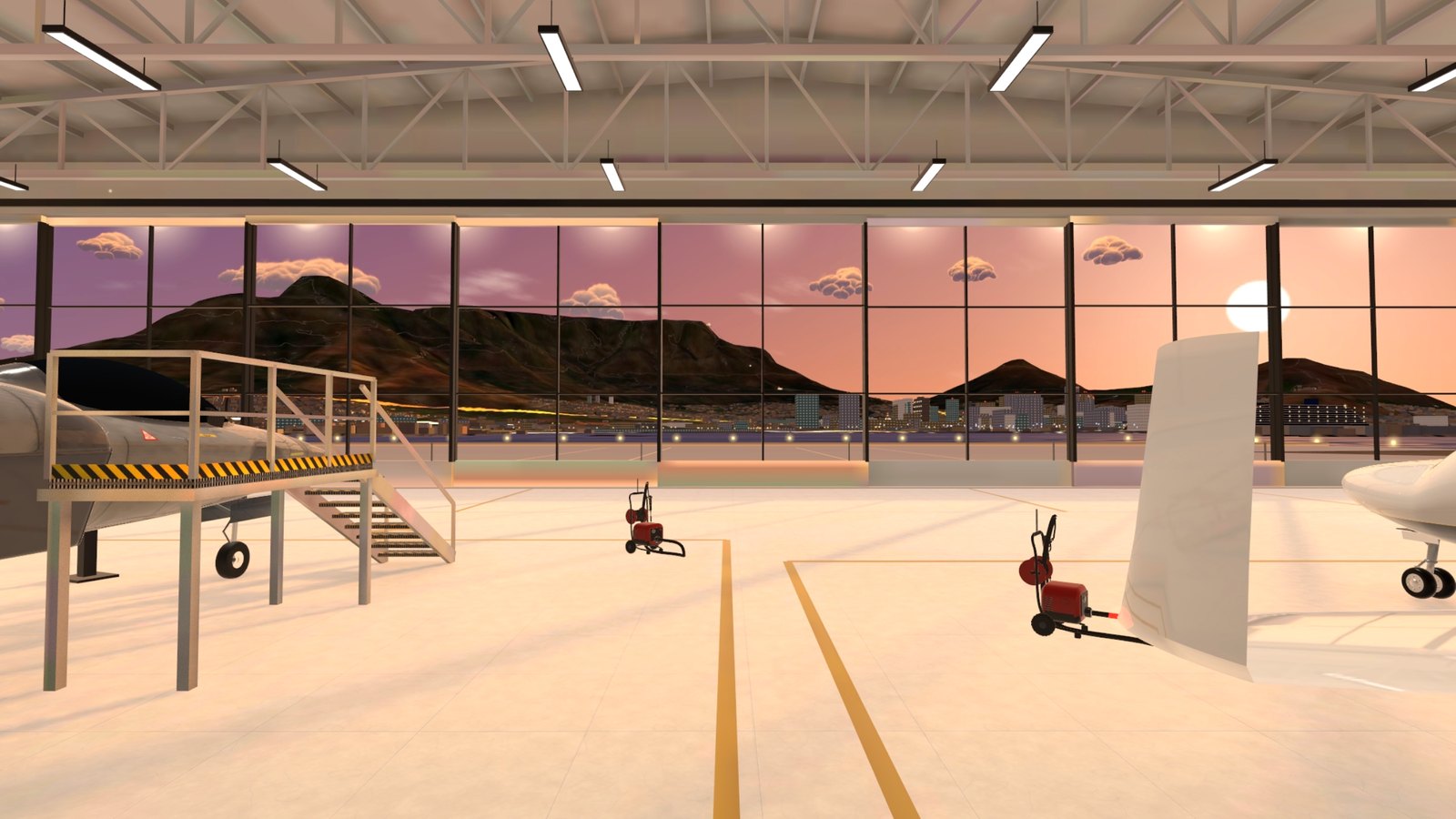 Your glass hangar in the harbour, Table Mountain through the glass