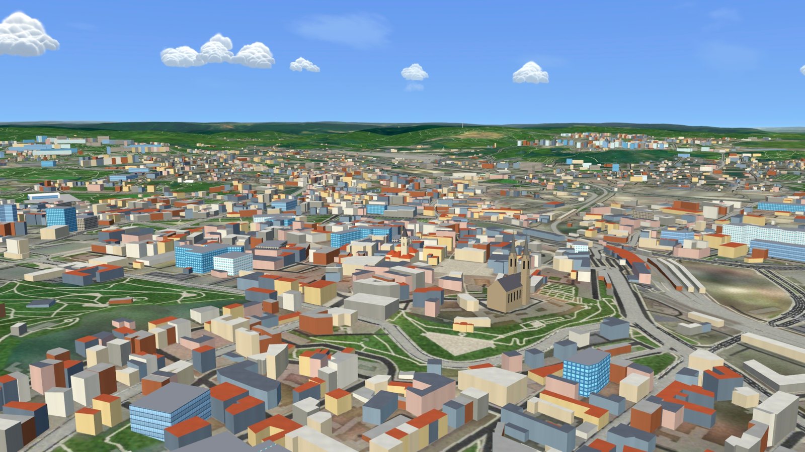 Old Brno from the air