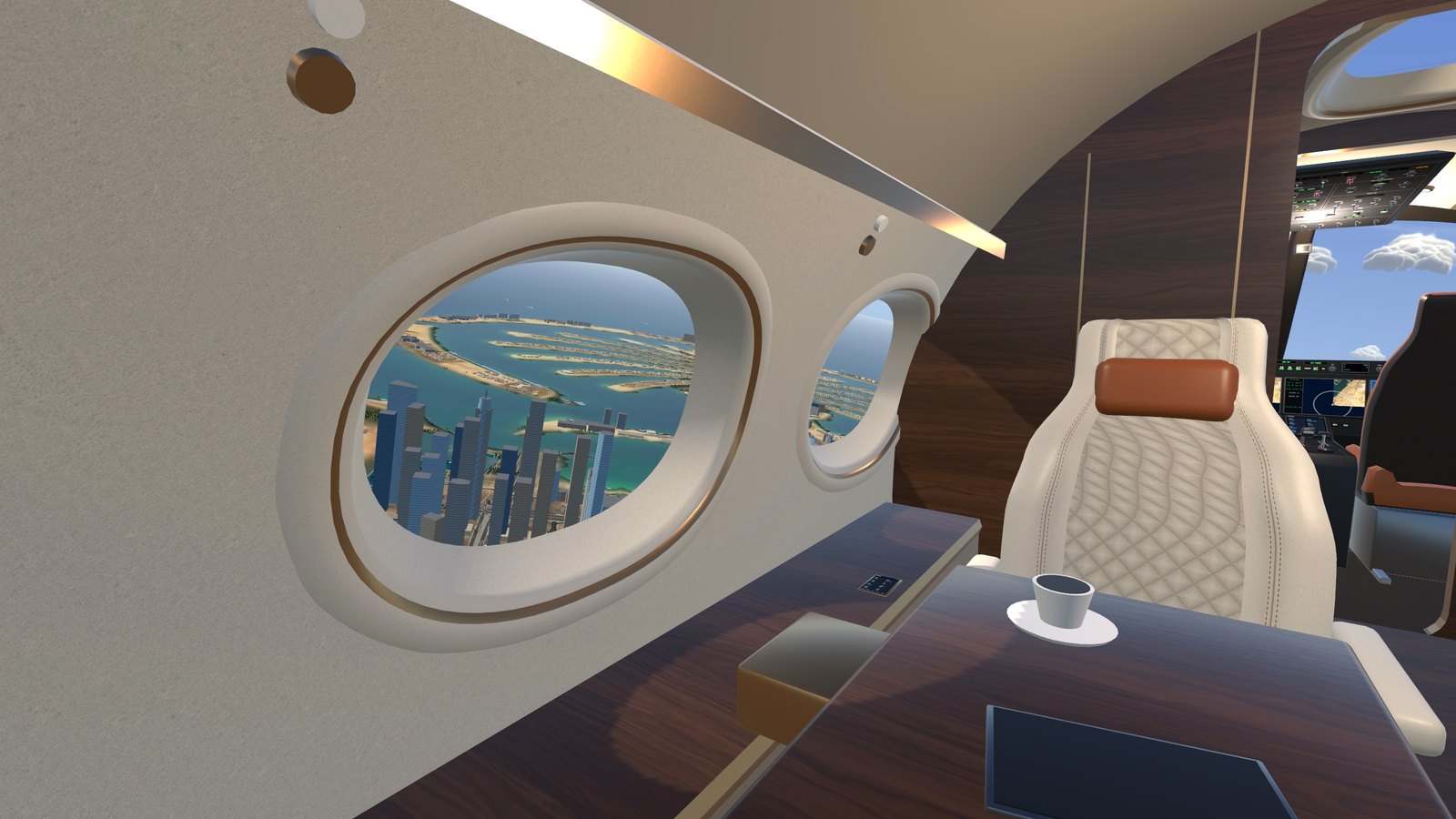 The Palm Jumeirah from a window seat