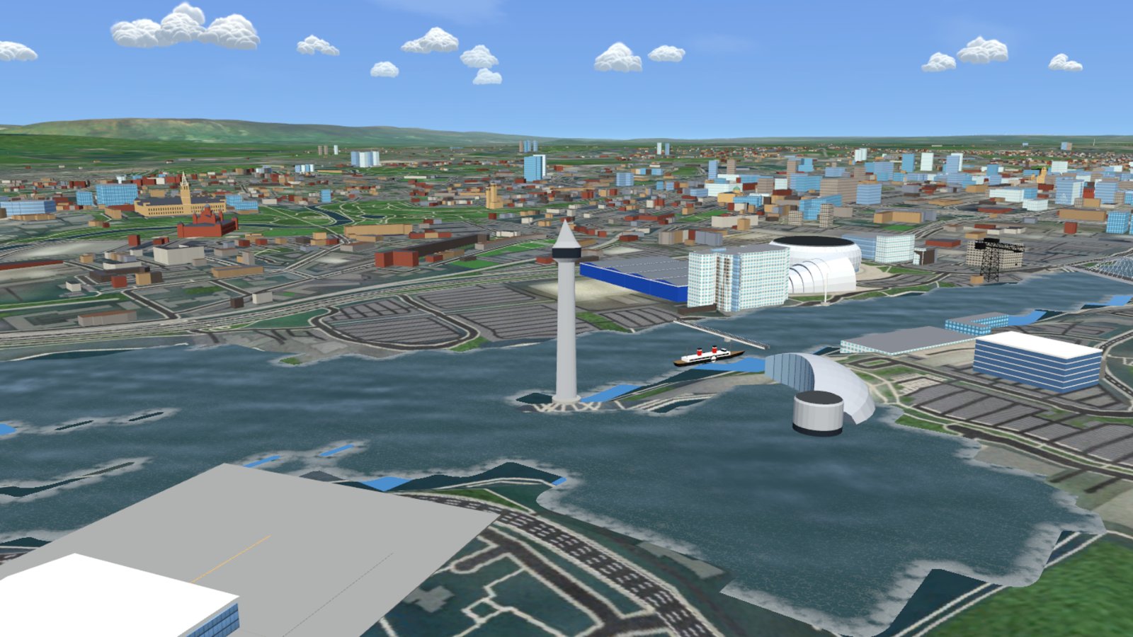The Glasgow Tower, the Science Centre and the Clyde