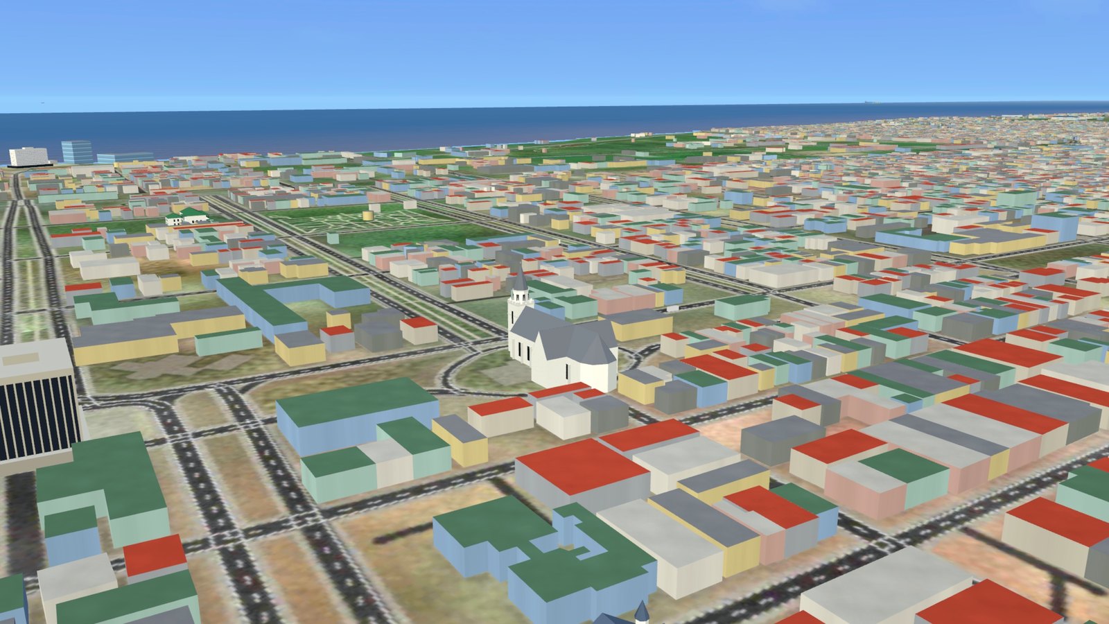Stabroek Market and Georgetown from the air