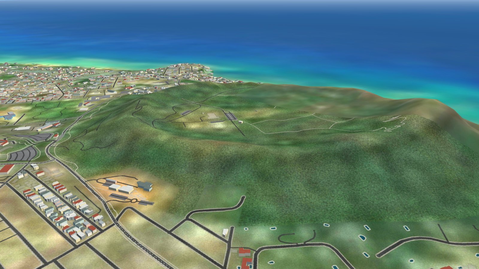 Waikiki and Diamond Head from the air