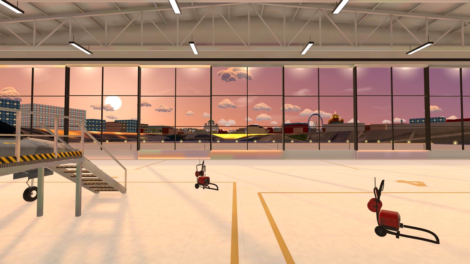 Your glass hangar in the South Harbour in the white night