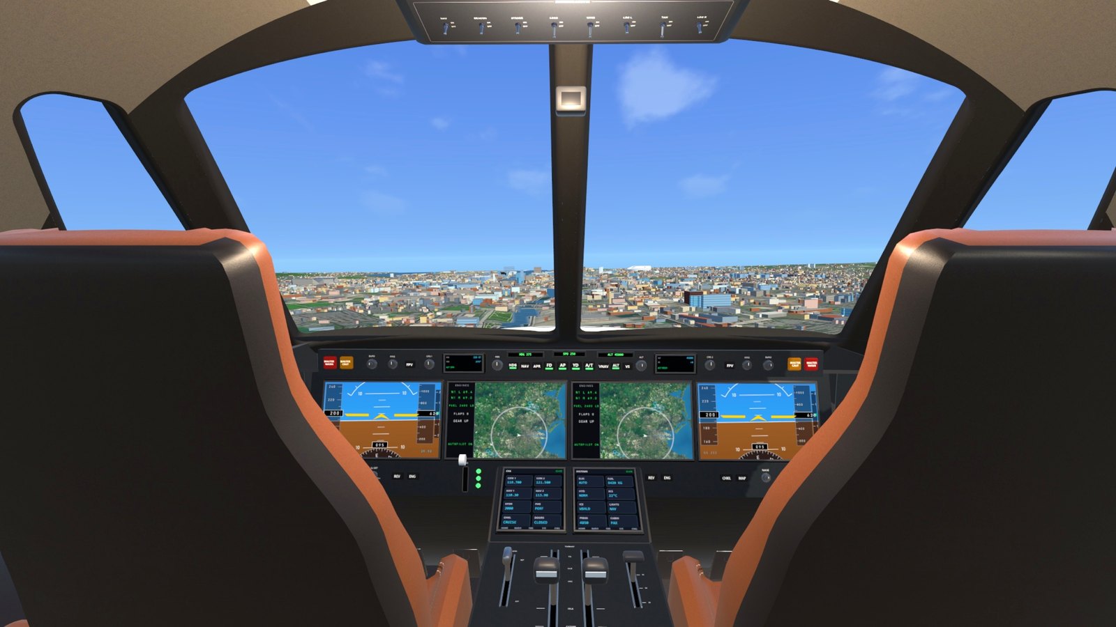 The private jet's flight deck down the Liffey