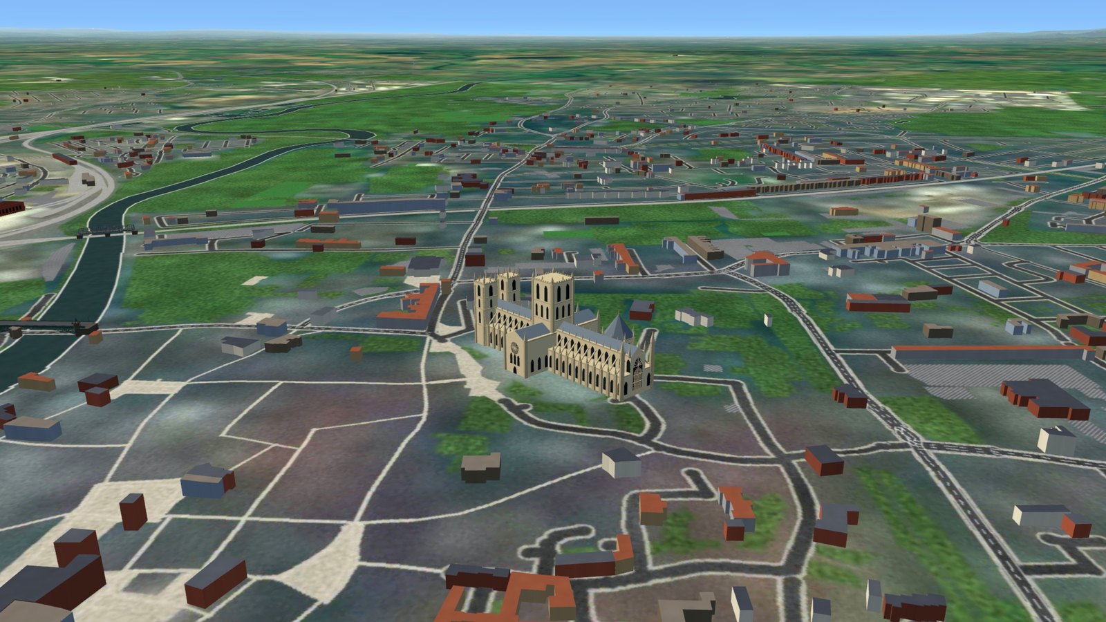 York Minster from the air