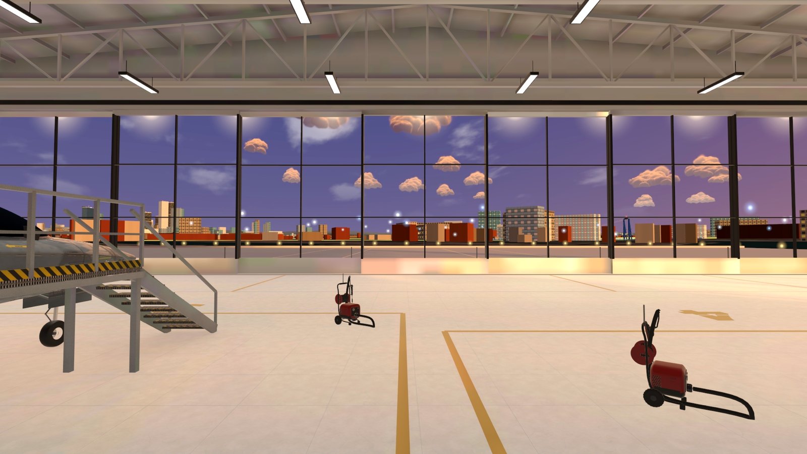 Your glass hangar on Dock 9 at golden hour