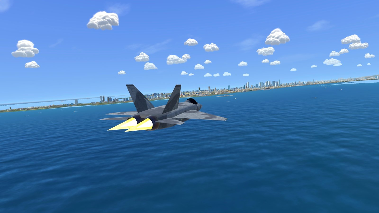 The fighter low over Mumbai harbour