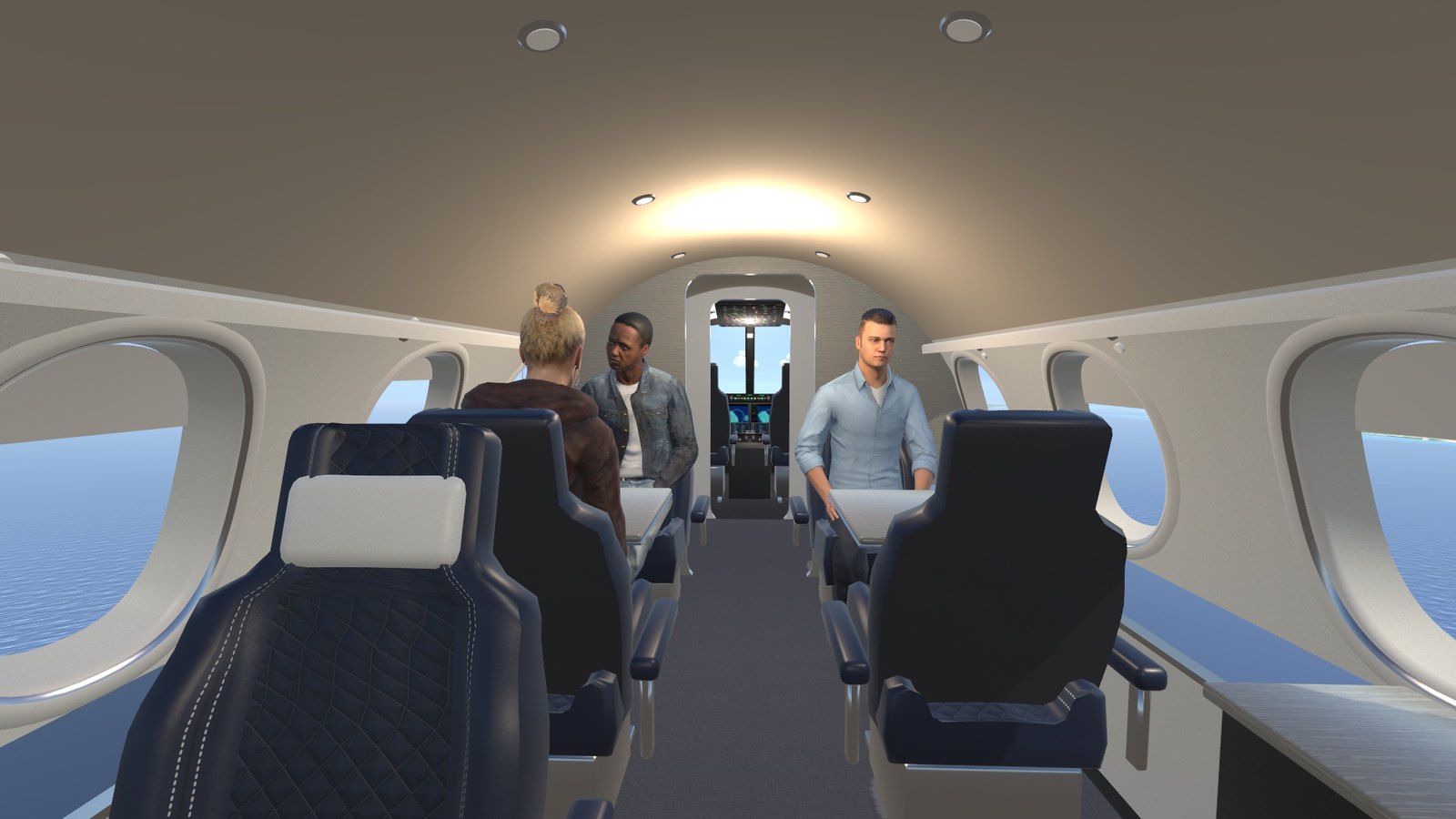 VIP guests in the cabin