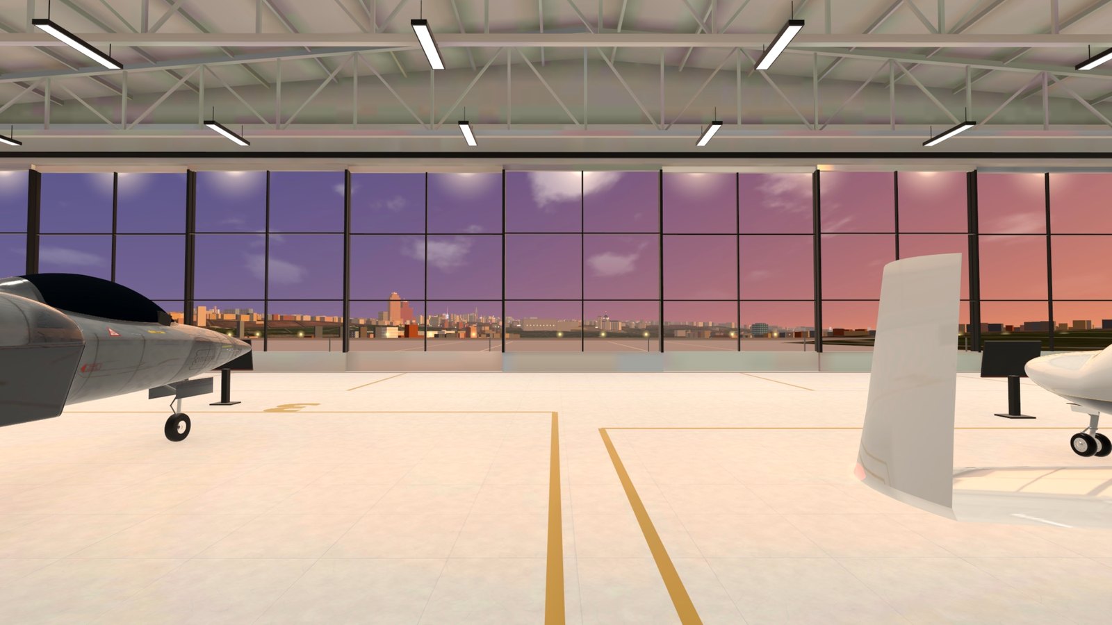 Your glass hangar in the Casa de Campo, the city through the glass