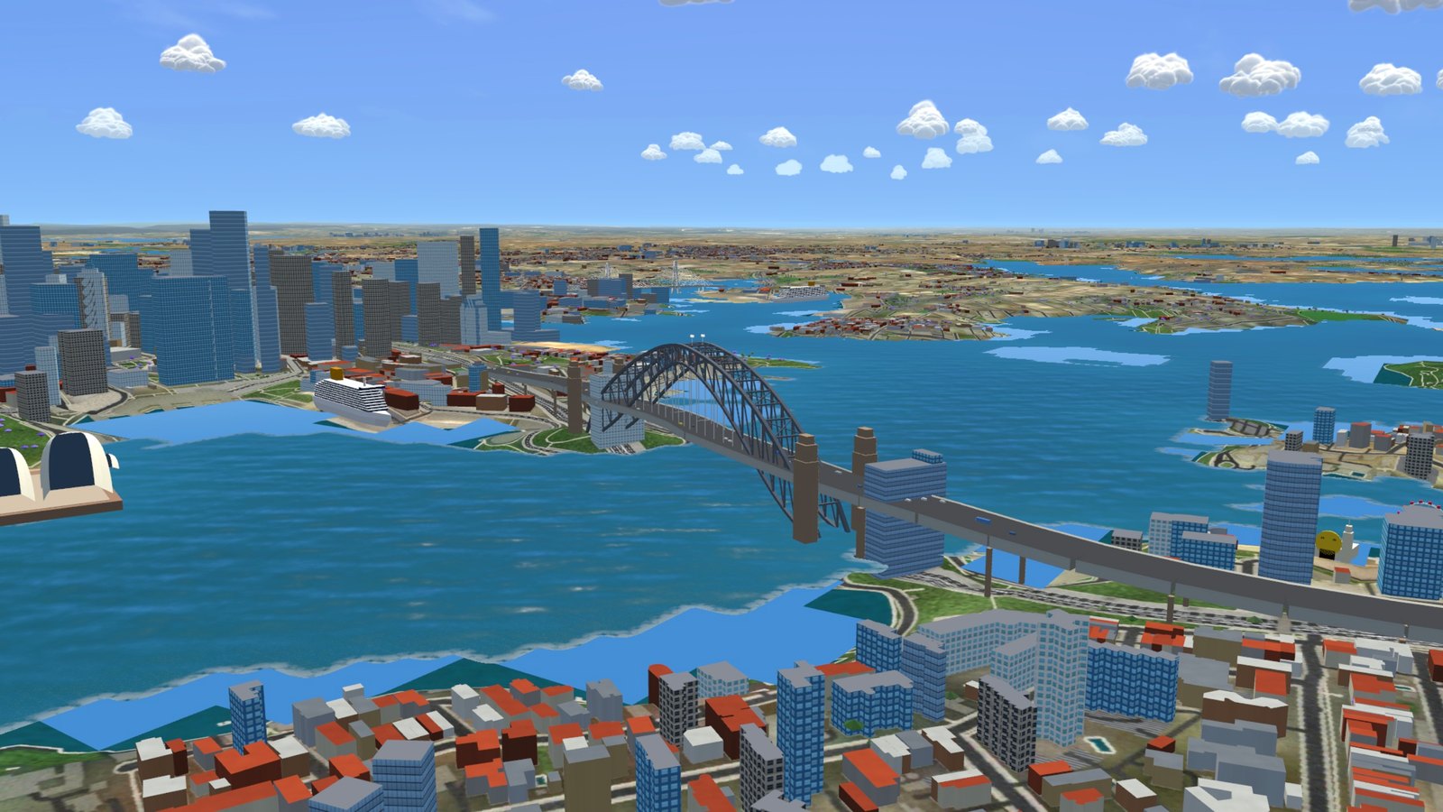 The Harbour Bridge's arch from the air