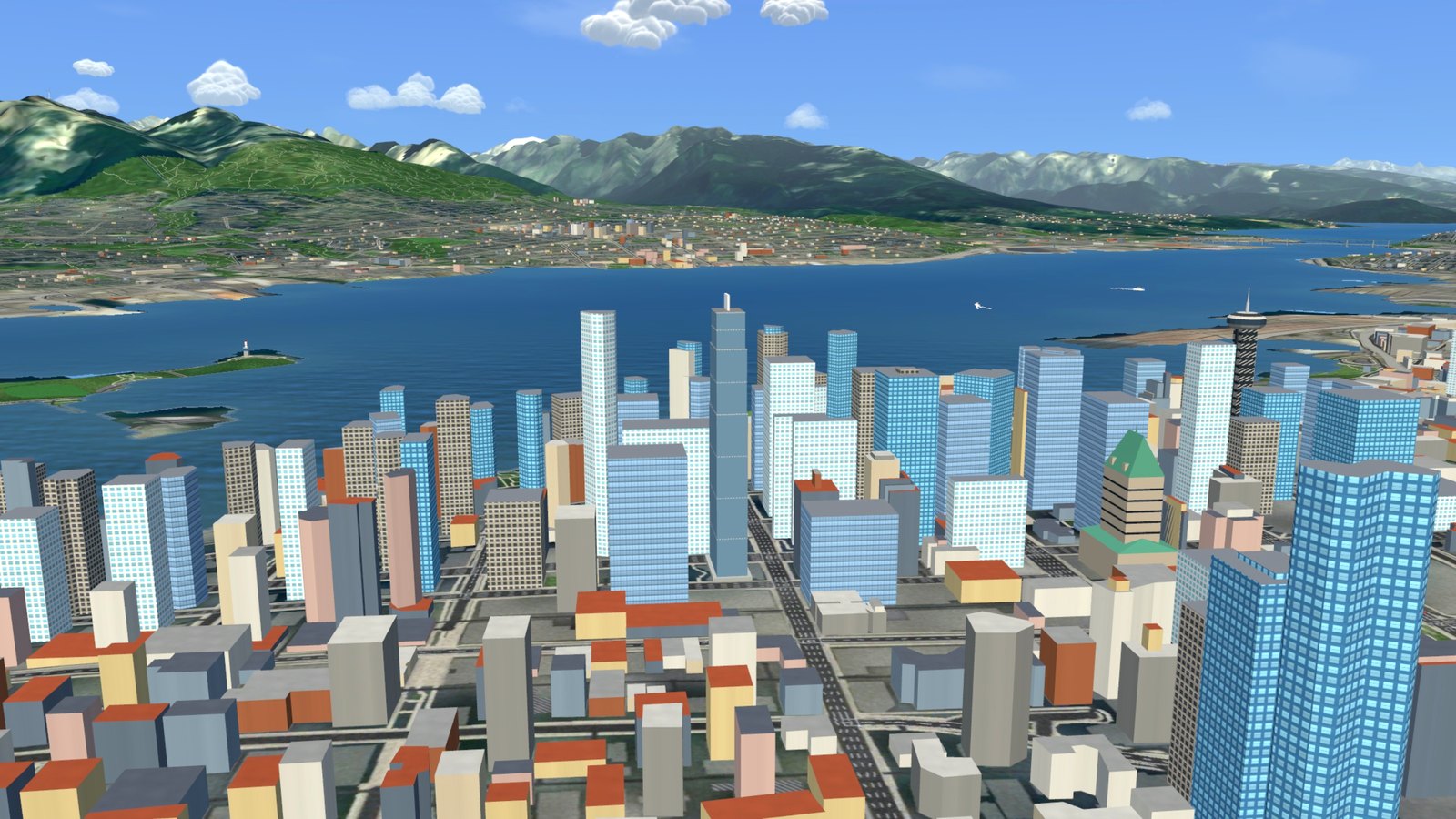 Downtown Vancouver from the air