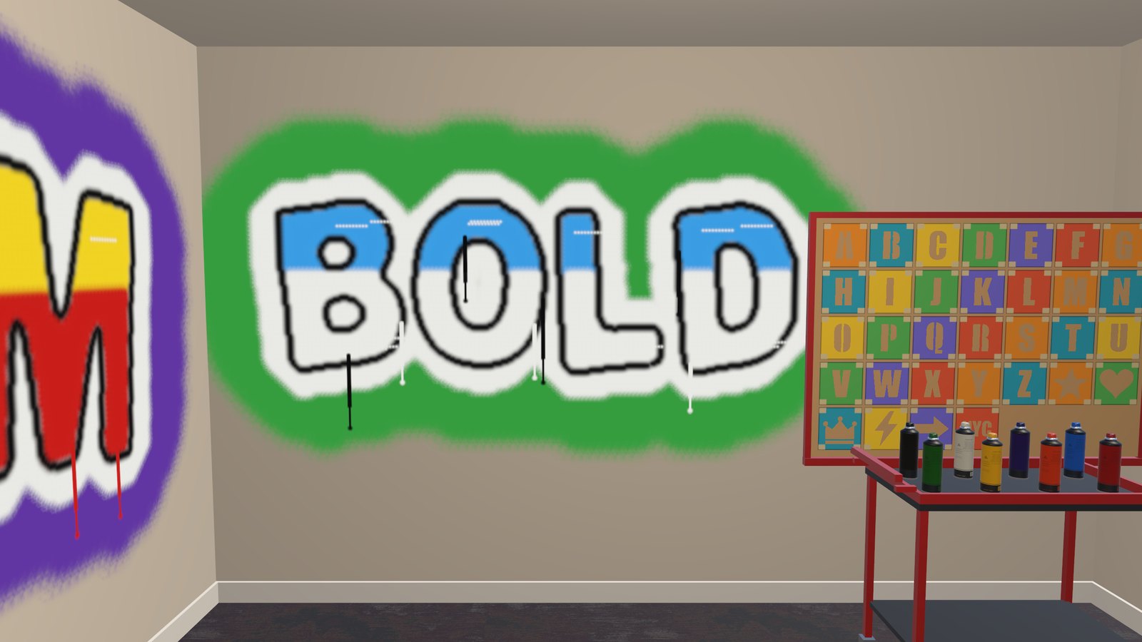 A BOLD piece on the side wall
