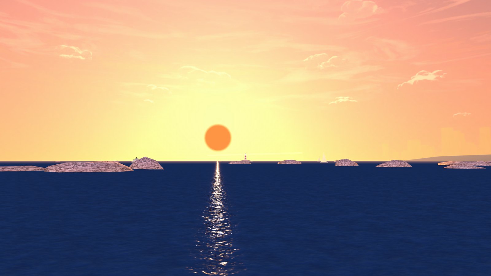 Midsummer sunset over the archipelago