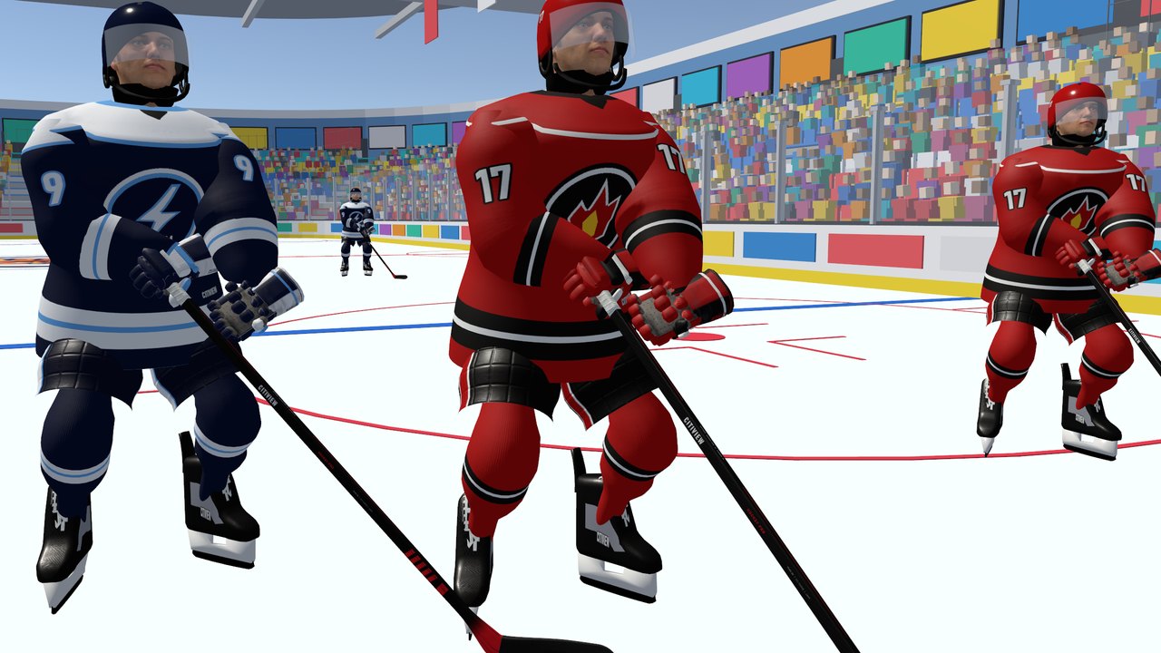 Storm and Blaze players on the ice