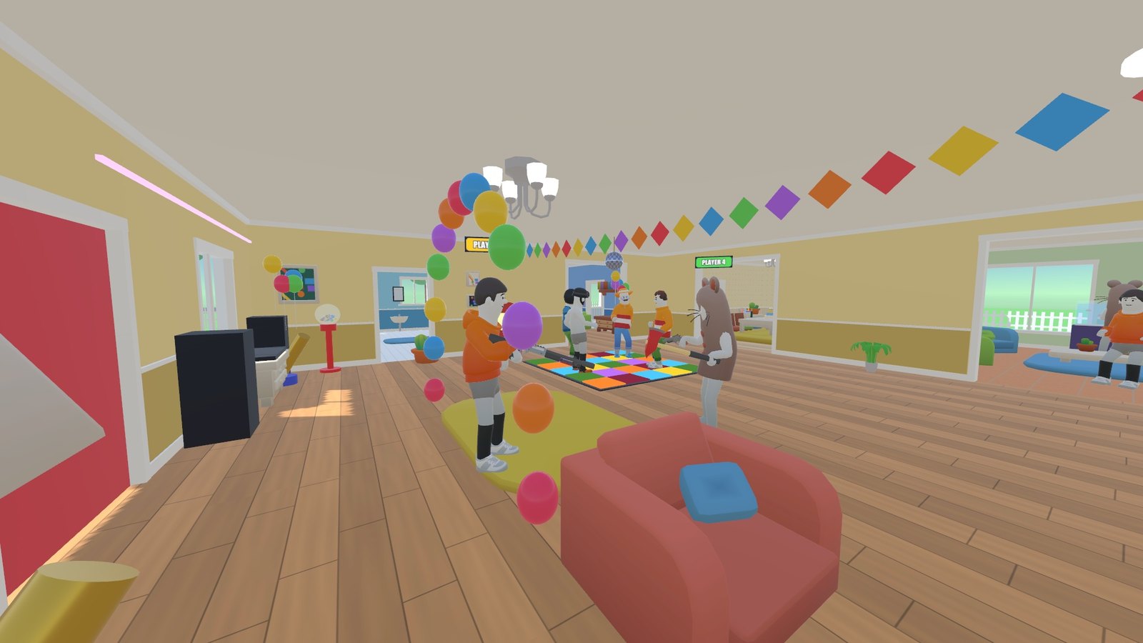Players on the dance floor of the great lounge