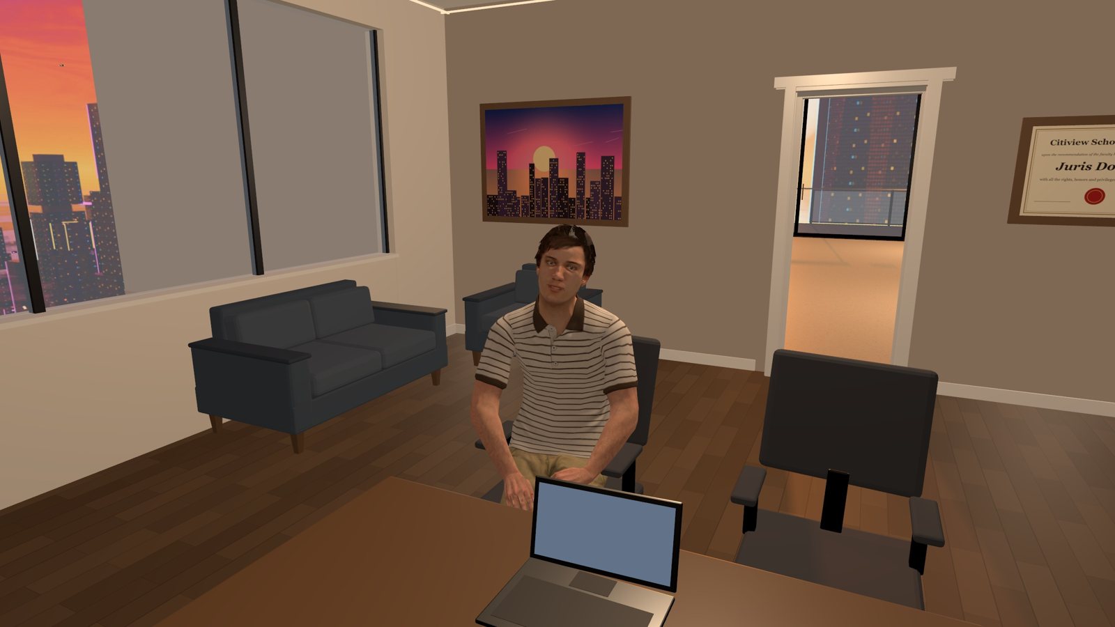 Interview your client in your corner office