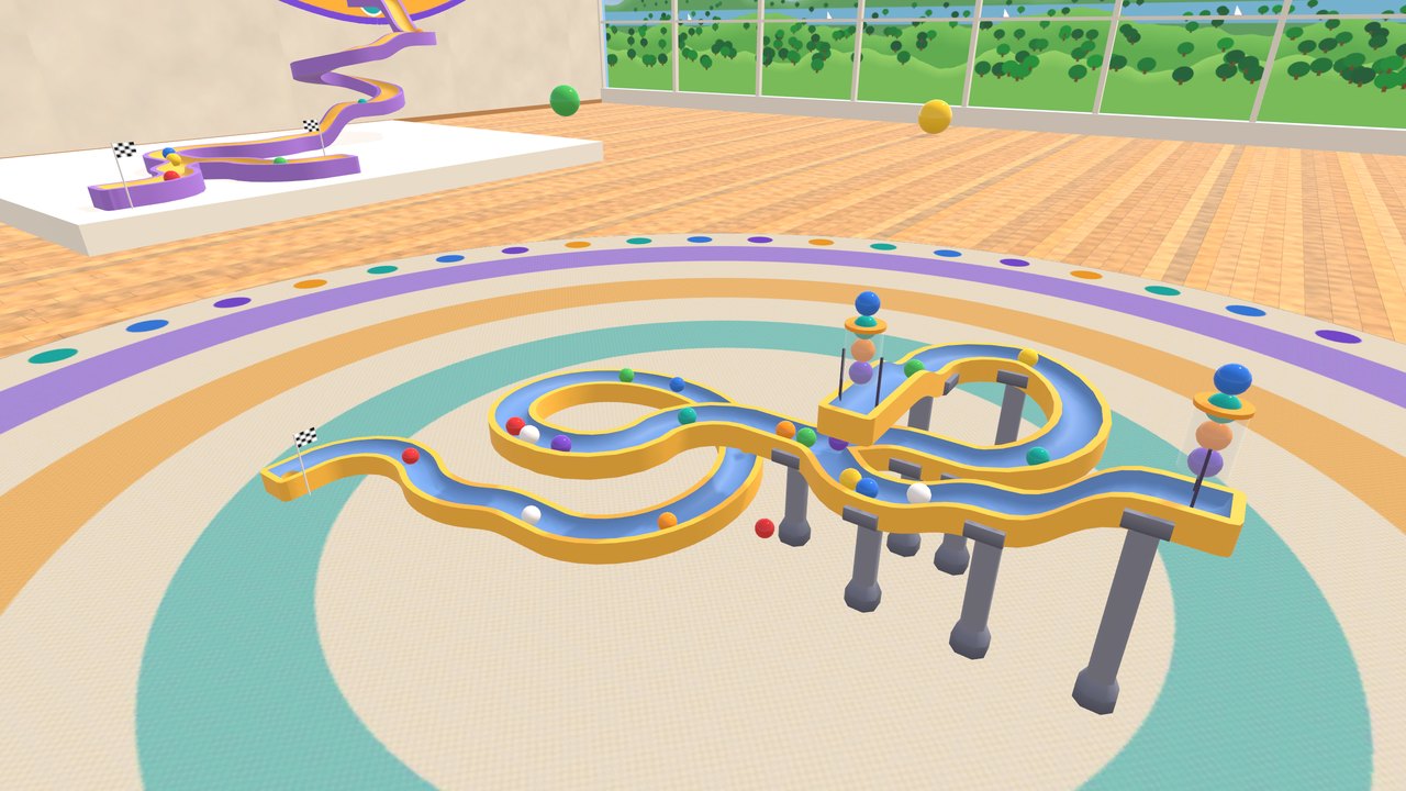 The Marble Machine run with two starts and a giant spiral