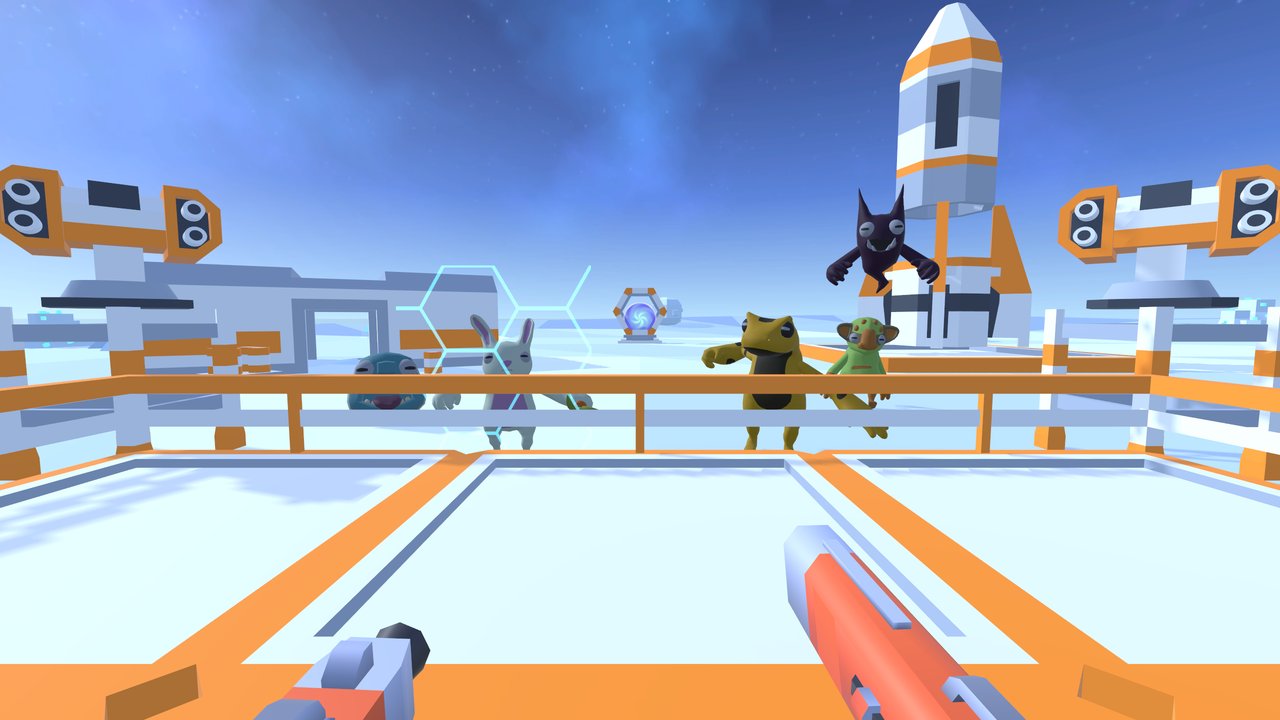 Monsters punching the shield on the Ice Moon