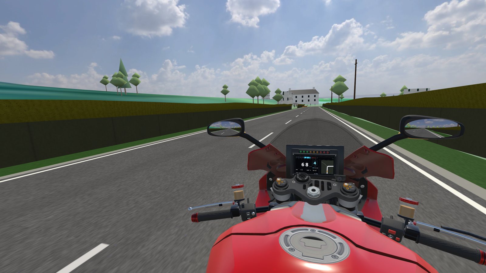 Into Creg-ny-Baa past the crowd