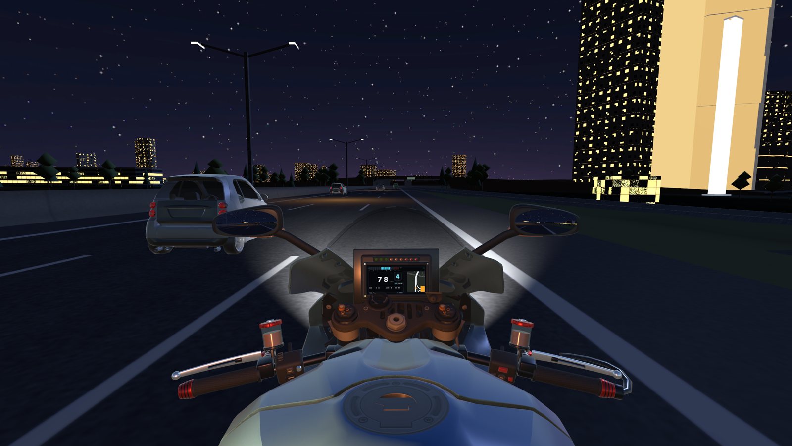 Night past the lit Reforma towers