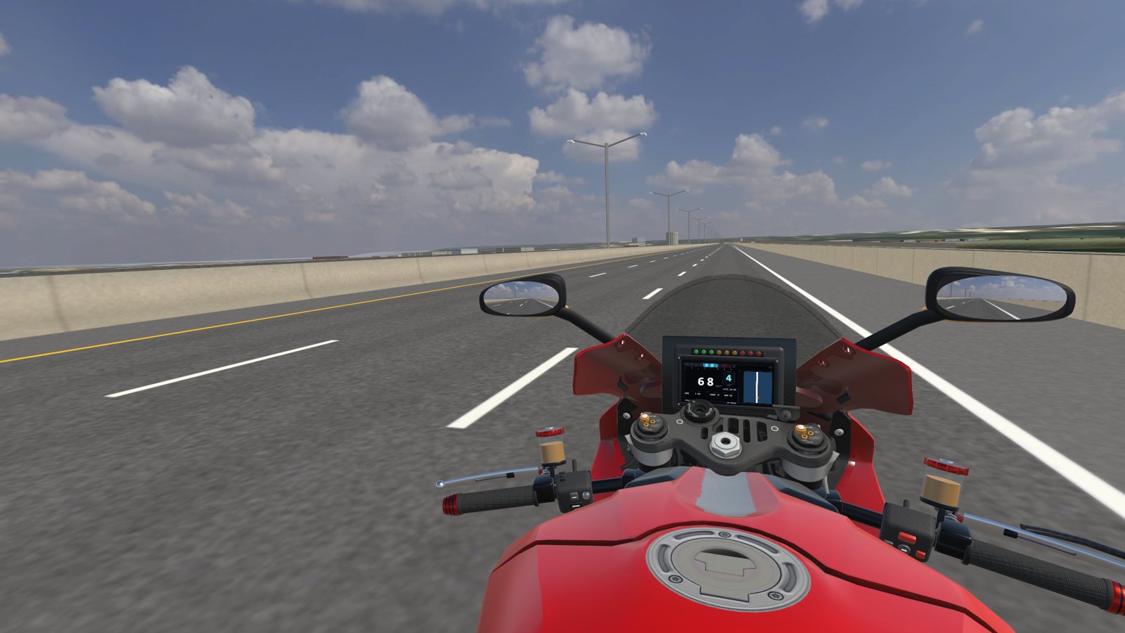 On the Interstate Bridge in the sun