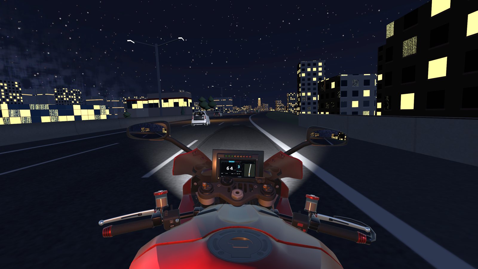 Night above the lit city