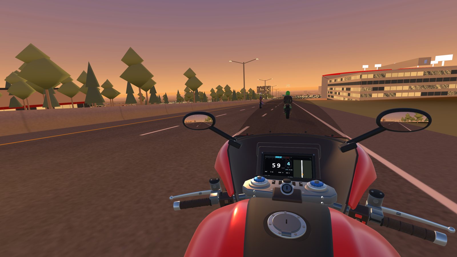 Riding with friends on 500 South at sunset