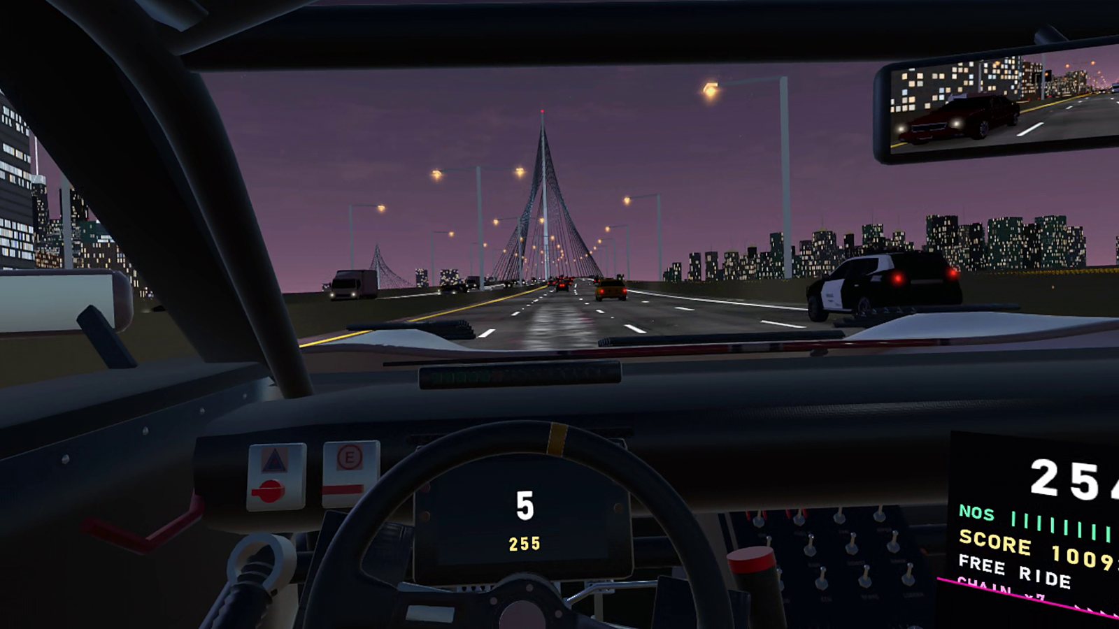The Hudson Skyway with traffic ahead