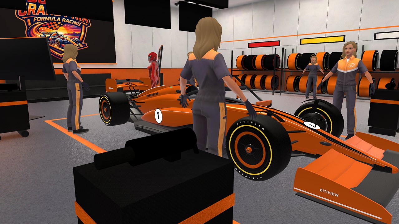 The team garage