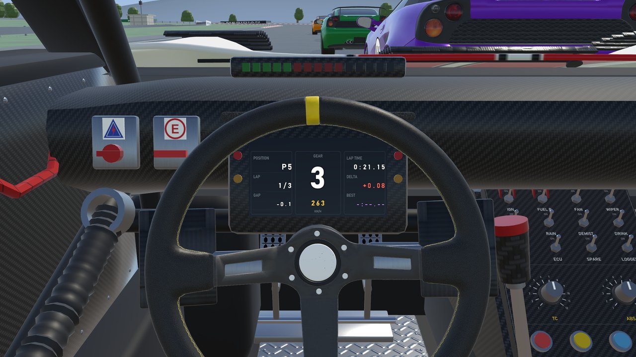 The live dash display and shift lights