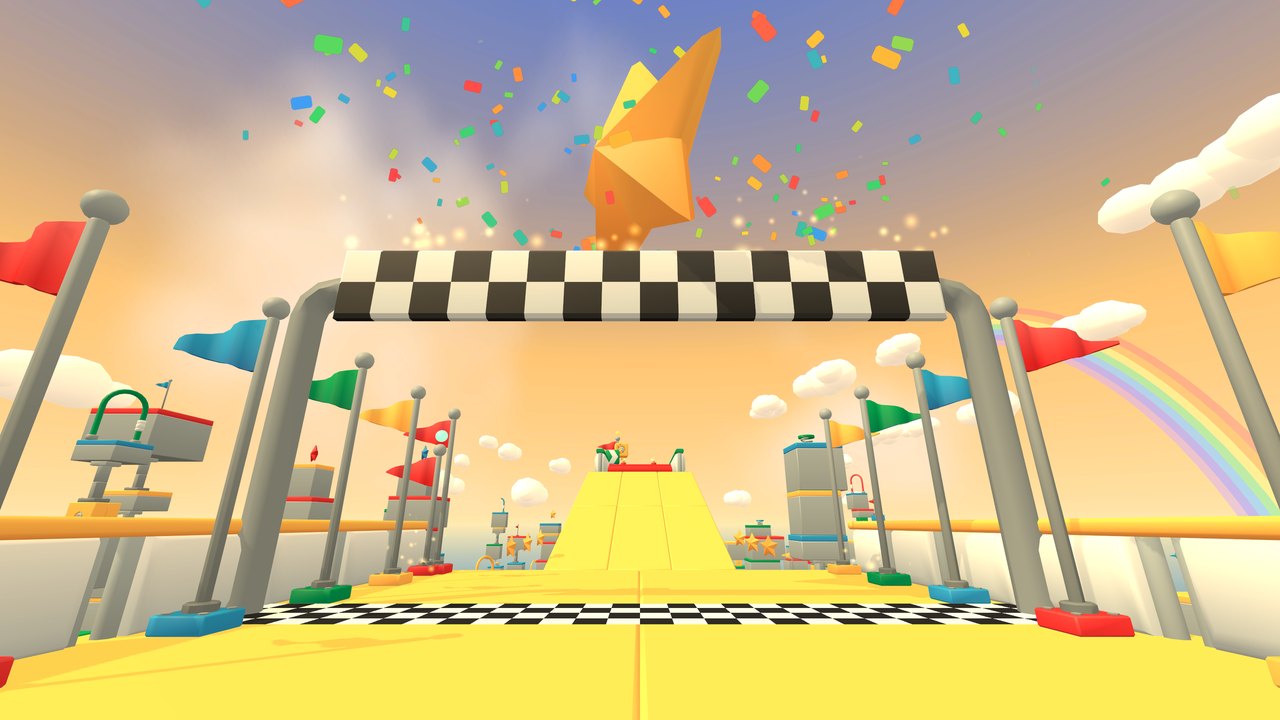 Golden Hour: the checkered finish arch