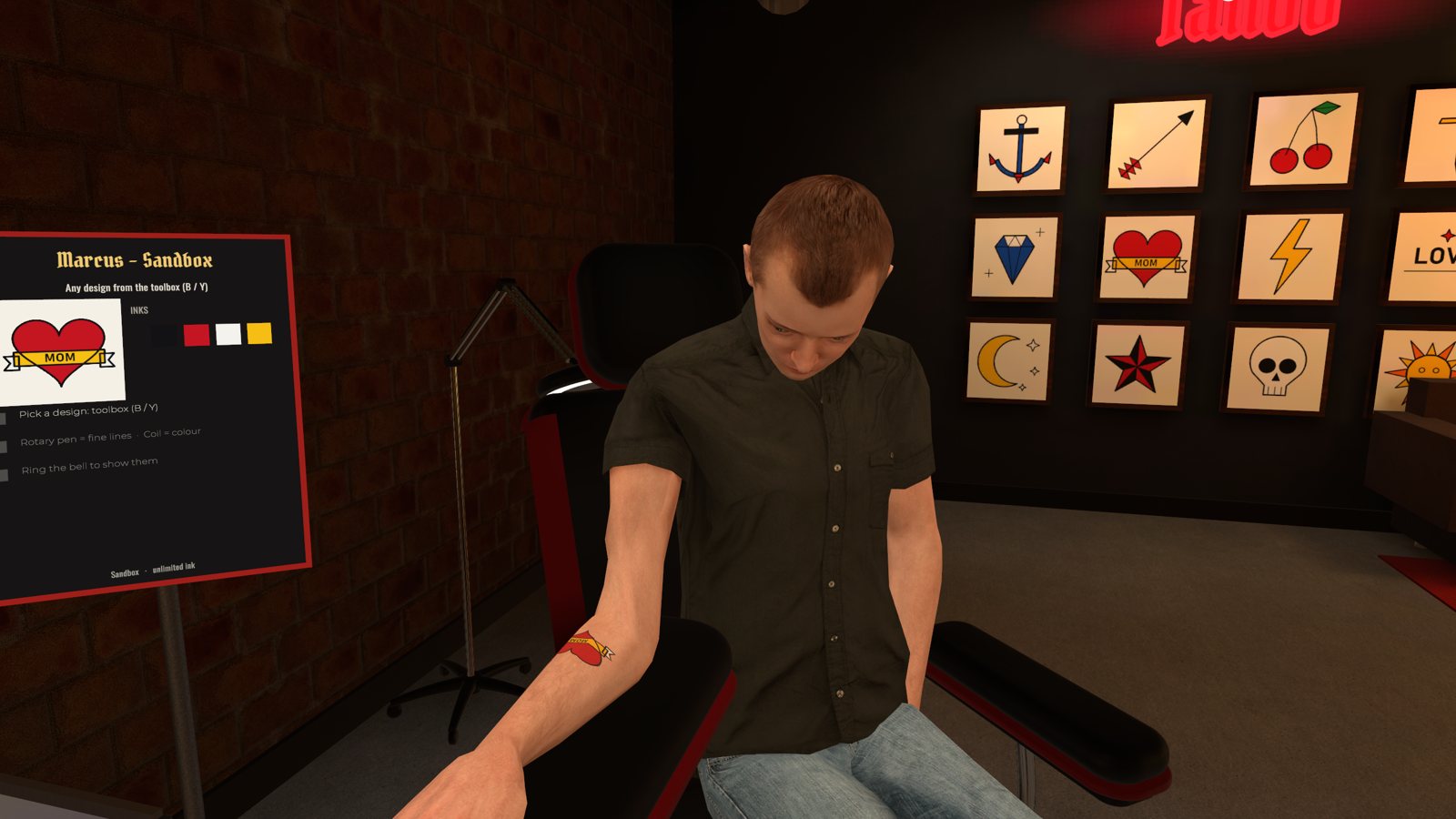 A customer in the chair